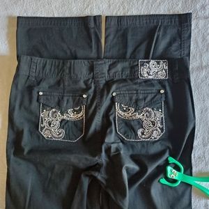 Style & Co Premium bling embroidered trousers 12P